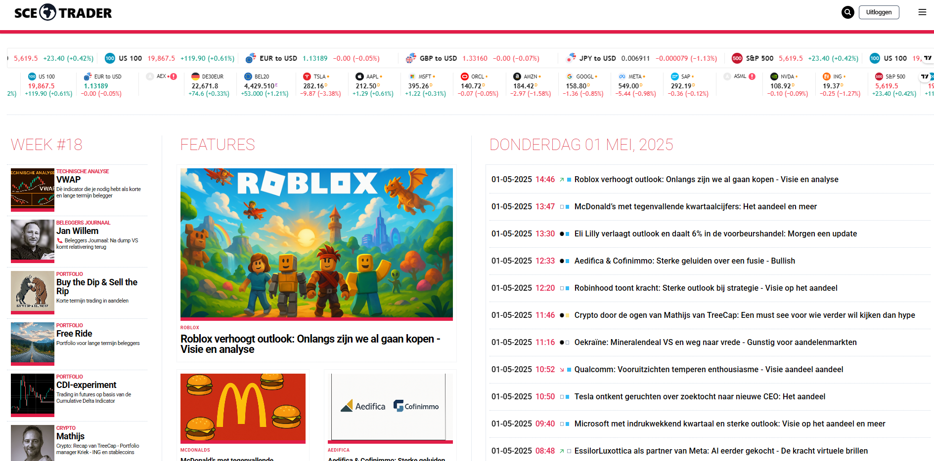 🎉 SCE Trader: schrijf je in en volg onze tips - Het dagboek voor de korte en lange termijn belegger!