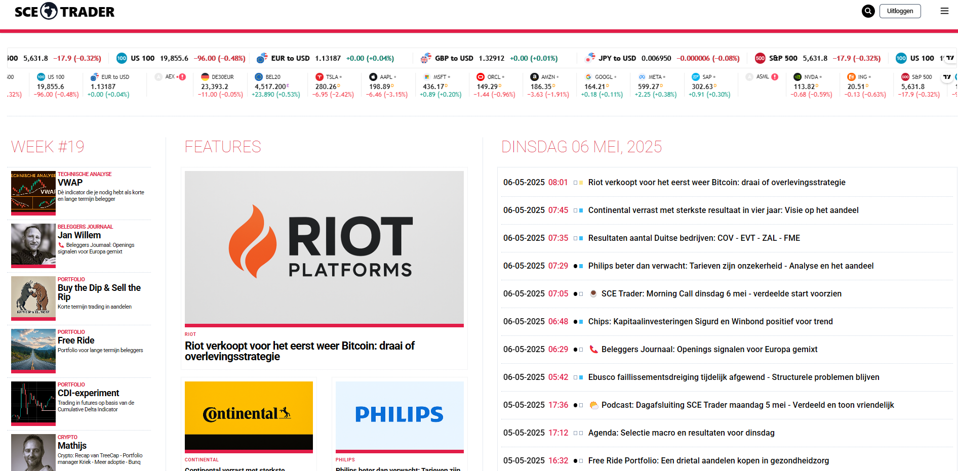 🎉 SCE Trader: schrijf je in en volg onze tips - Het dagboek voor de korte en lange termijn belegger!