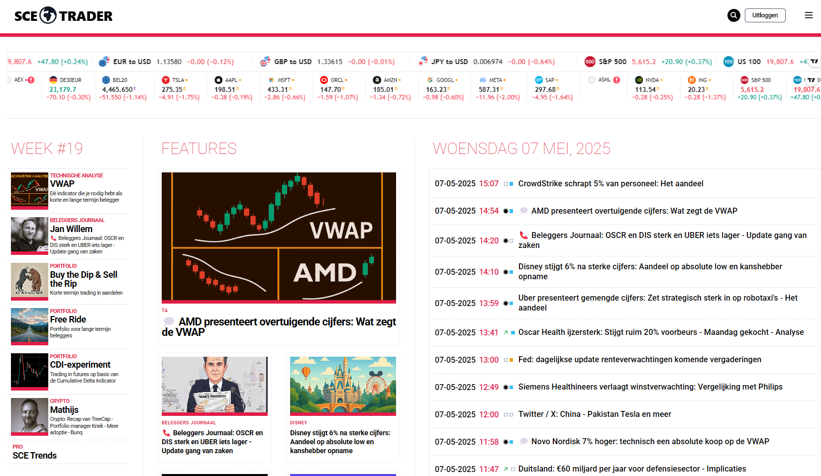 🎉 SCE Trader: schrijf je in en volg onze tips - Het dagboek voor de korte en lange termijn belegger!