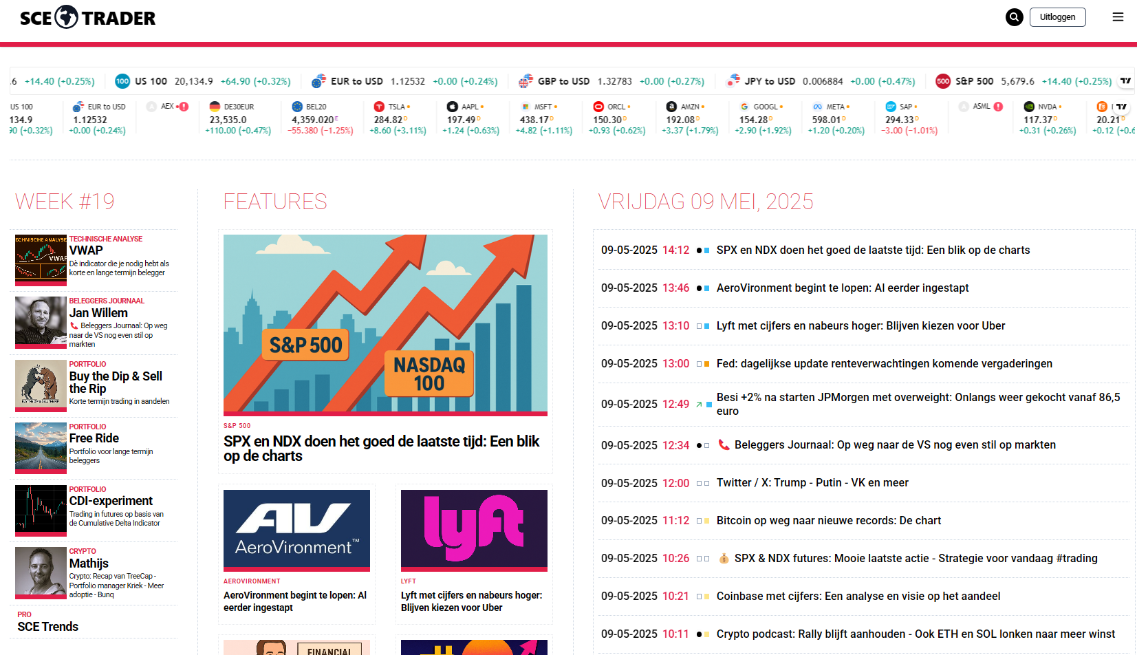 🎉 SCE Trader: schrijf je in en volg onze tips - Het dagboek voor de korte en lange termijn belegger!