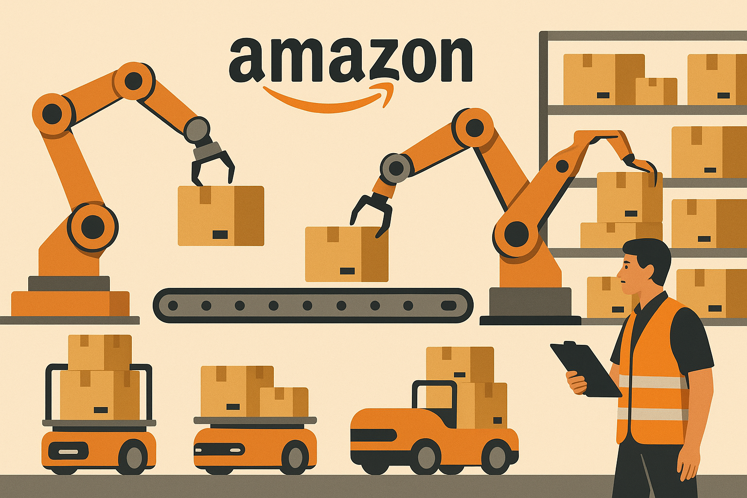 Amazon staat op het punt meer robots dan mensen in zijn magazijnen in te zetten