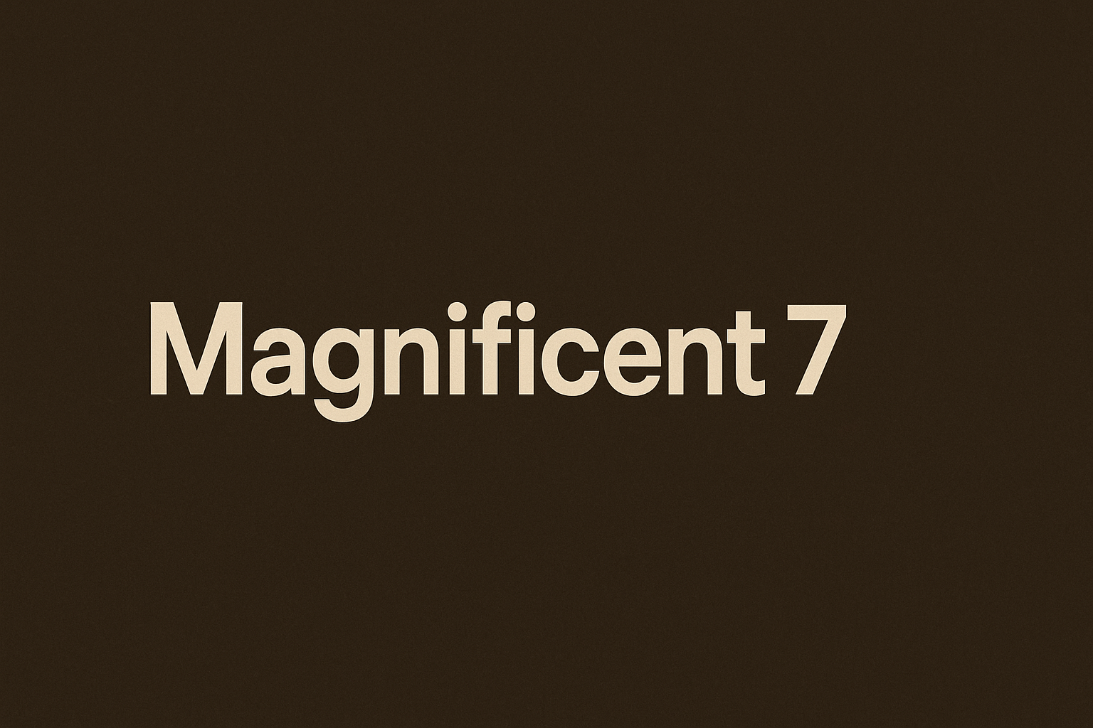 Magnificent 7 dinsdag onder druk: Grafieken en positionering