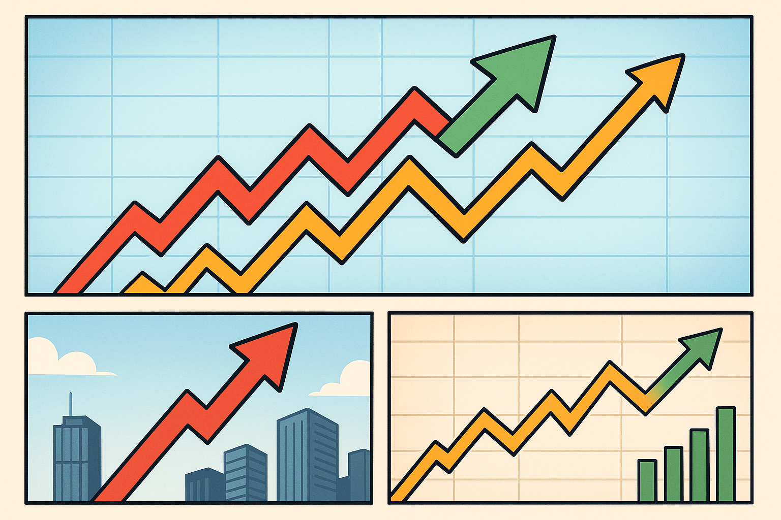 S&P 500 - Nasdaq - Dow Jones:  Bereiken gelijktijdig recordniveaus