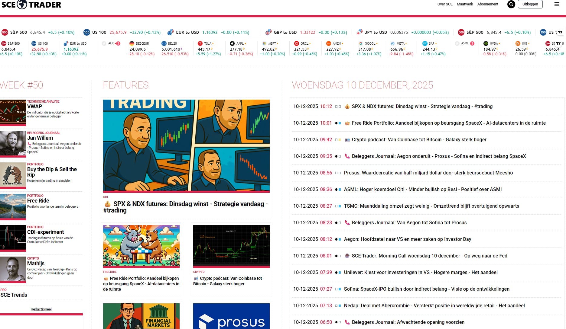 🚀 SCE Trader: word lid --> Ontvang dagelijks exclusieve marktinzichten en tips