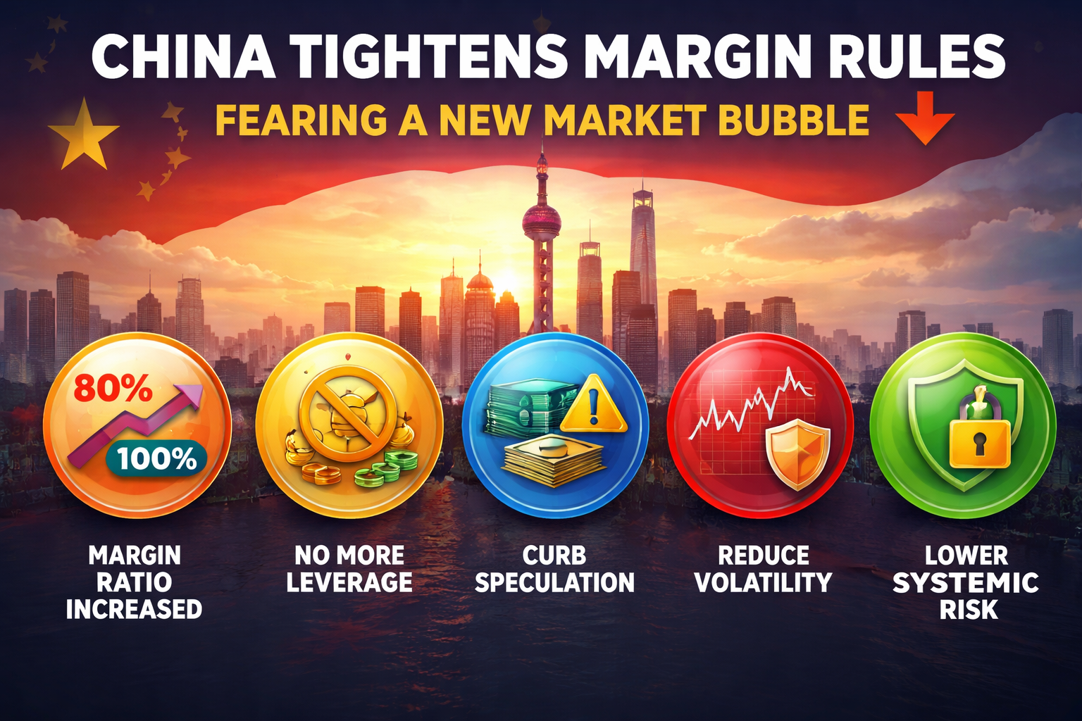 China scherpt marginregels aan uit vrees voor bubbelvorming: Het 2015 effect