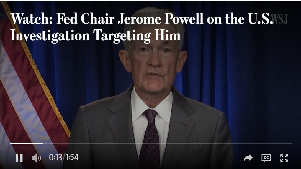 ⌛ Powell en Fed: Strafrechtelijk onderzoek DOJ - De gevolgen en markten
