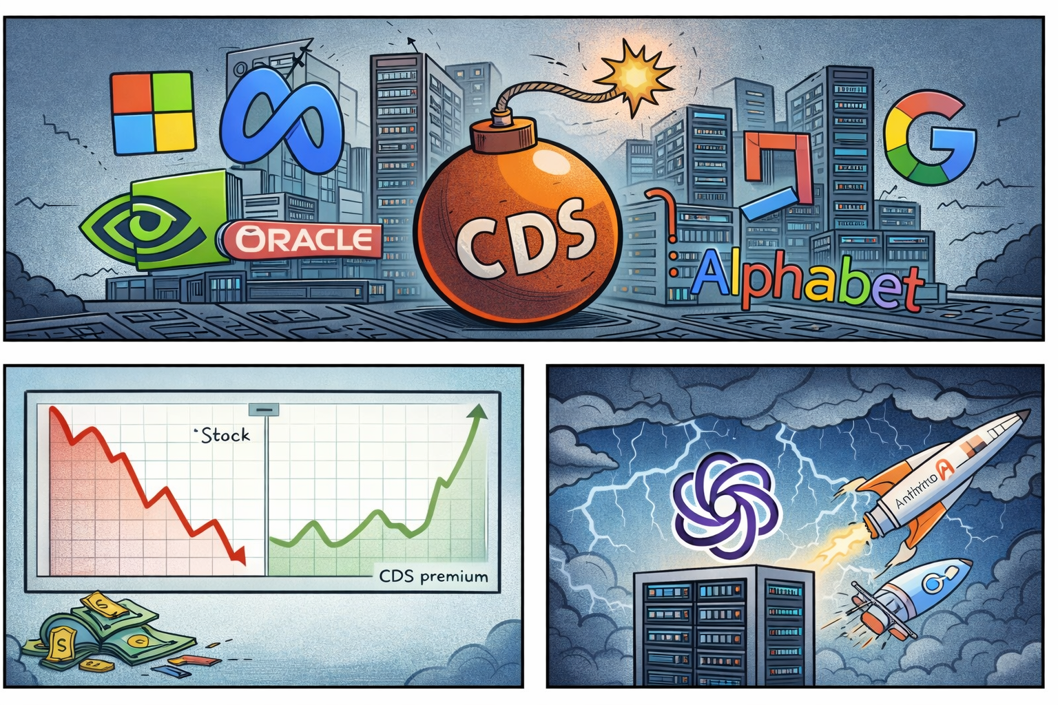 💥 CDS markt verbreedt en gaat uiteindelijk AI aandelen onder druk zetten