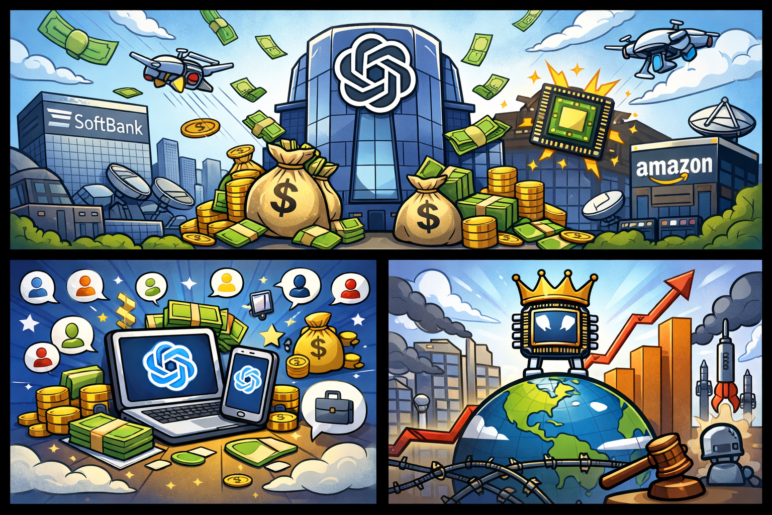 OpenAI haalt 110 miljard op: Risico investeerders - NVDA - Softbank - AMZN