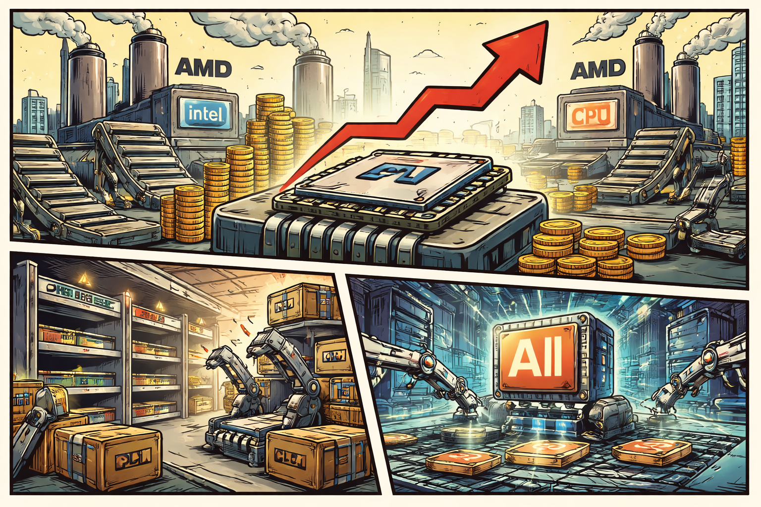 Chips: CPU-markt onder druk - Basis voor mogelijke correctie deze groep aandelen