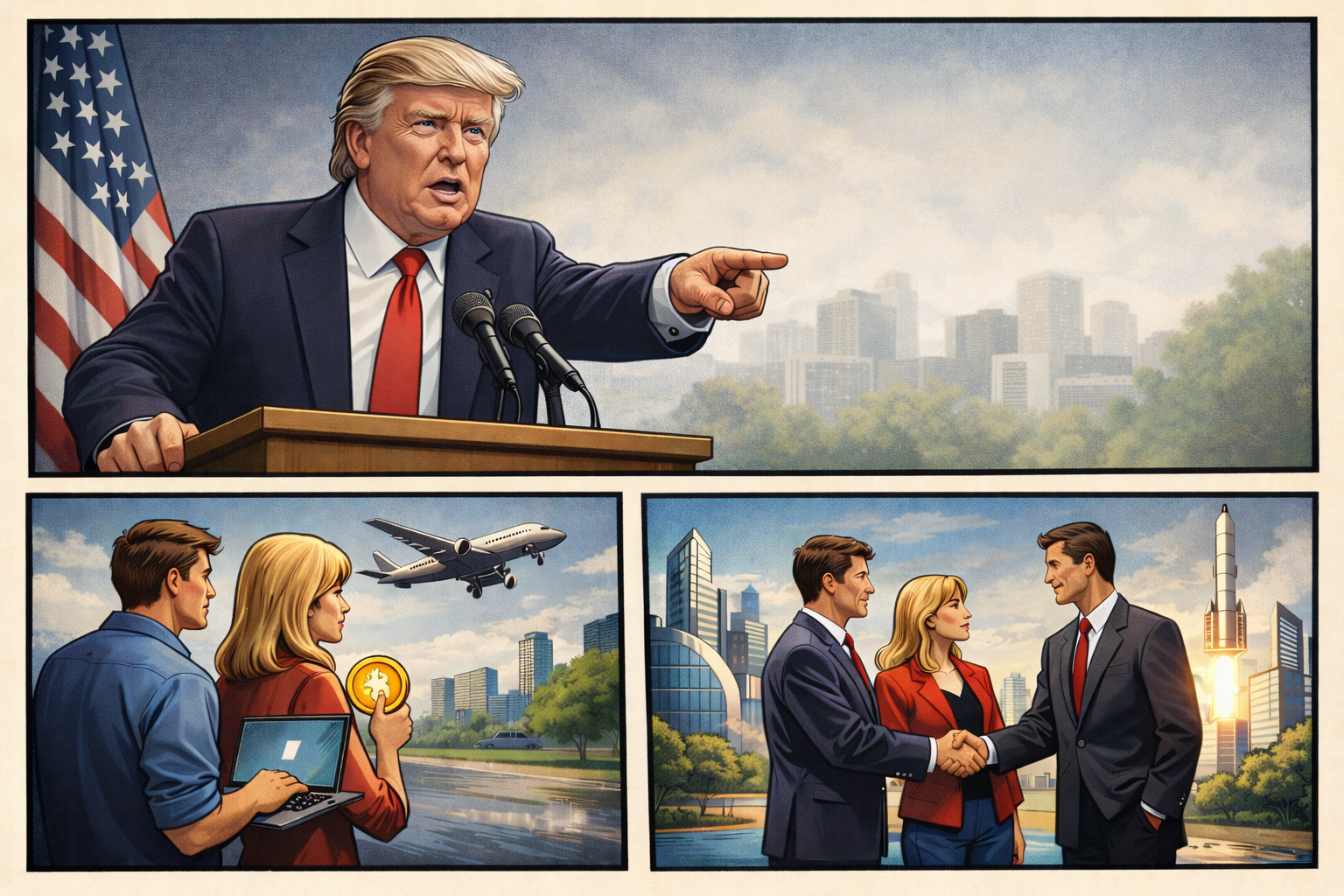 Crypto: Trump zegt strijd rond wetgeving draait om geopolitieke concurrentie